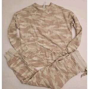 ATHLETA Set of Camo Printed Joggers & Sweatshirt Womens XS/S